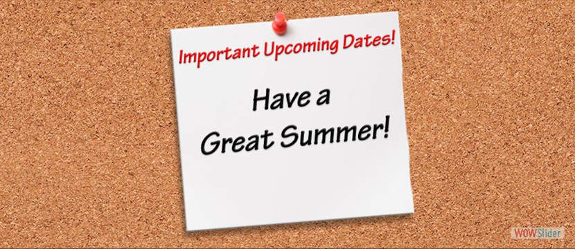 CTC Bulletin Board listing 2 upcoming Important dates 2016